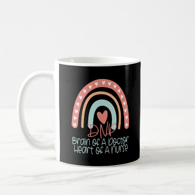 Caneca De Café DNP Doutor em Prática de Enfermagem Boho Rainbow  (Esquerda)