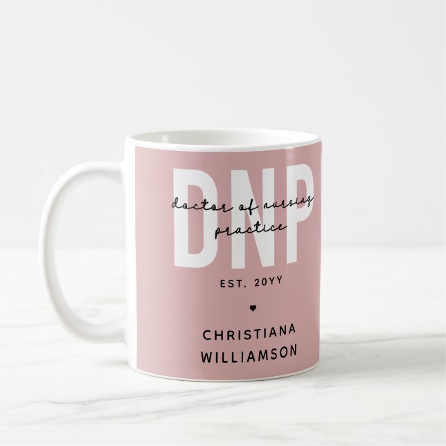 Caneca De Café DNP Doutor Personalizado para Graduação de Prática (Esquerda)