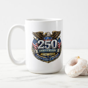 Caneca de café do 250º aniversário dos EUA