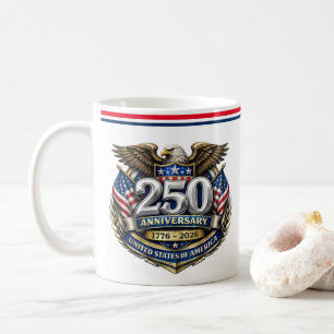 Caneca de café do 250º aniversário dos EUA
