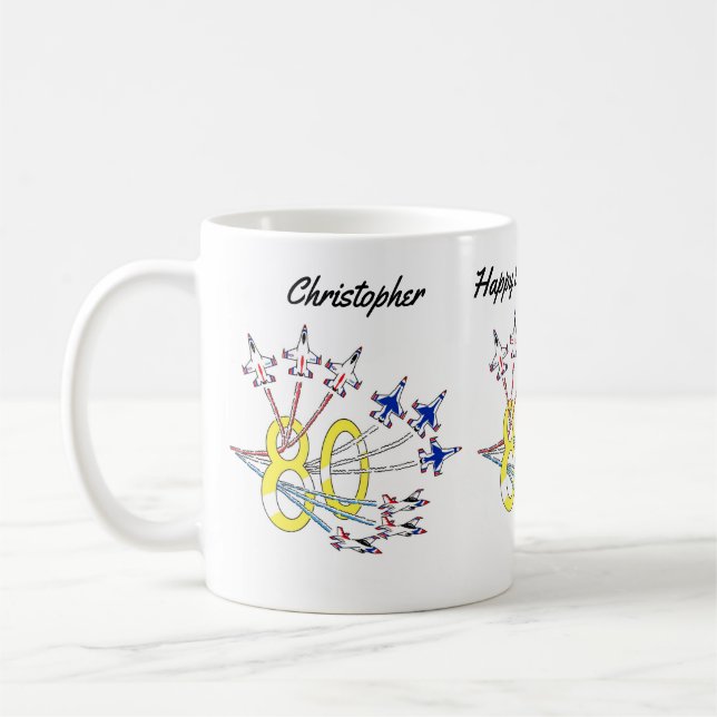 Caneca de Café do 80º Aniversário dos Thunderbirds (Esquerda)