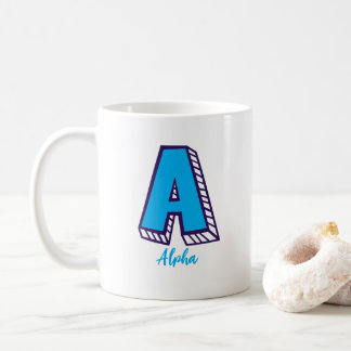 Caneca de Café do Alfabeto Fonético OTAN Letra A A