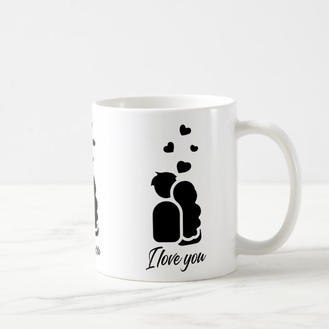 Caneca de Café do Amor – Presente Romântico para E (Direita)