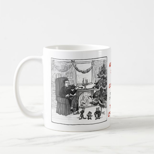 Caneca de café do AZUL & do SINAL da série das (Esquerda)