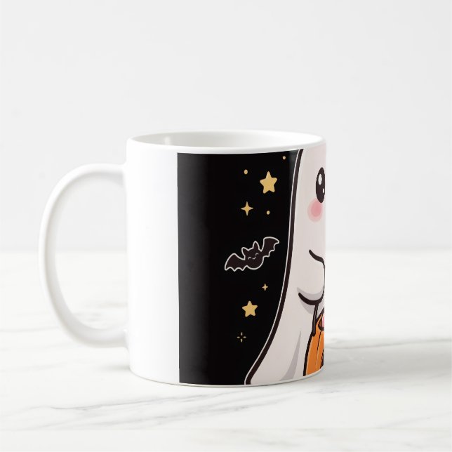 Caneca de café do balde de doces de abóbora fantas (Esquerda)