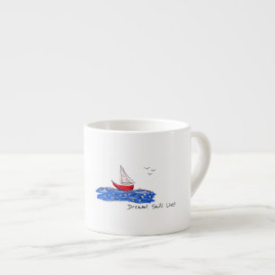 Caneca de Café do Barco de Sonho Velas Mar Gaivota