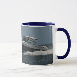 Caneca de café do barco do poder