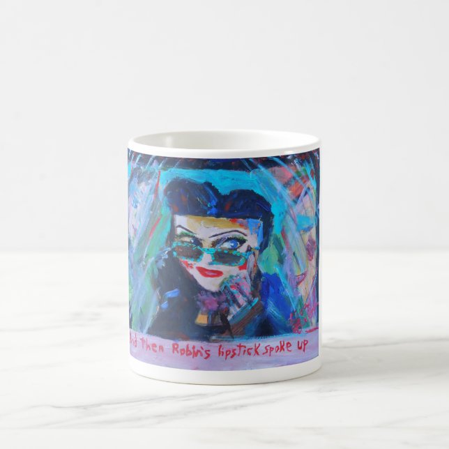 Caneca de café do batom do pisco de peito vermelho (Centro)