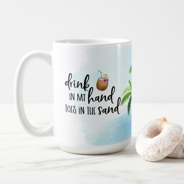 Caneca De Café do Beach Lover (Com Donut)