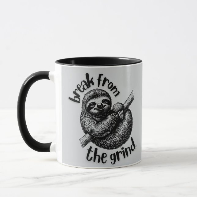 Caneca de Café do Bicho-Preguiça 2 (Esquerda)