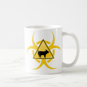 Caneca de café do Biohazard da gripe dos suínos