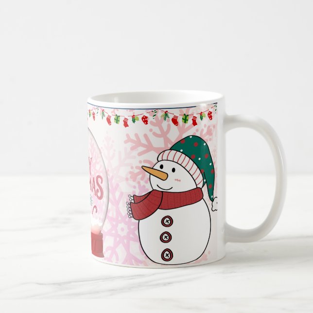 caneca de café do boneco de neve Feliz Natal (Direita)