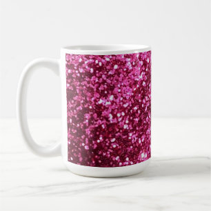 Caneca de café do brilho da faísca do rosa quent