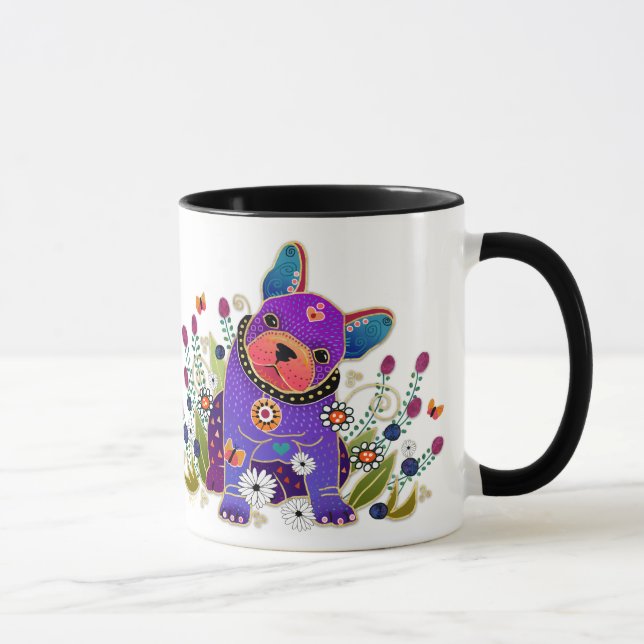 Caneca de café do buldogue francês de BINDI (Direita)