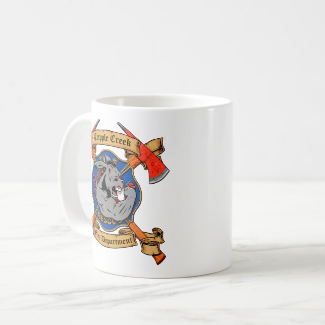 Caneca de café do burro lutador do CCFD (Frente Esquerda)