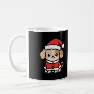 Caneca de café do cachorrinho do Papai Noel