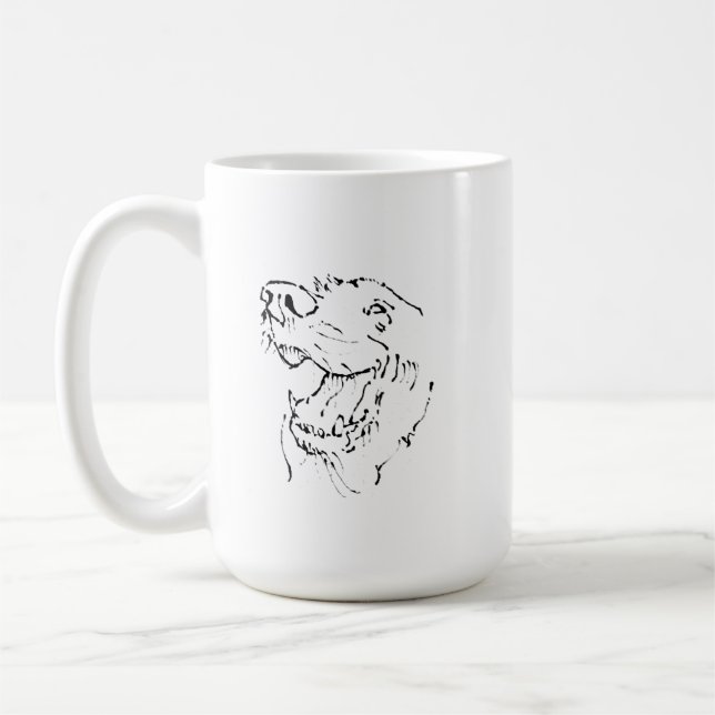 Caneca de Café do Cachorro Feliz da Raça Golden Re (Esquerda)