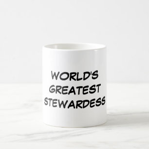 Caneca De Café Do "caneca do grande Stewardess mundo"