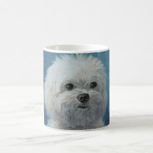 Caneca de café do cão maltês