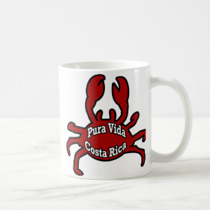 Caneca de café do caranguejo de Pura Vida Costa