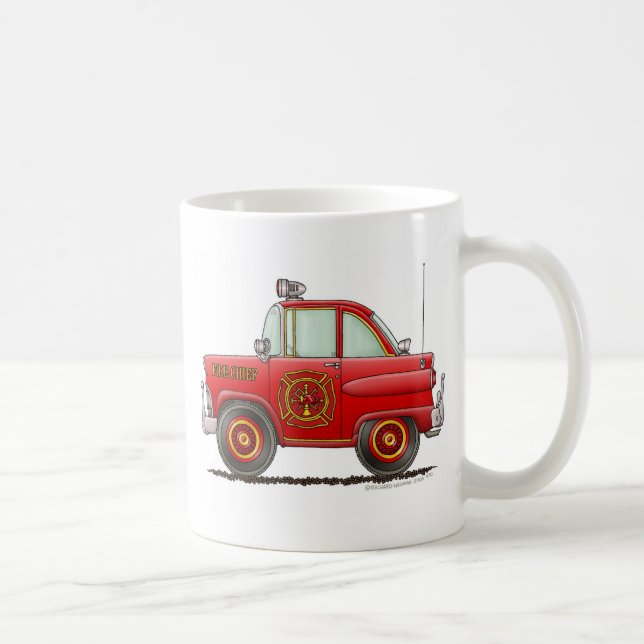Caneca De Café Do carro chefe dos bombeiros do bombeiro do (Direita)