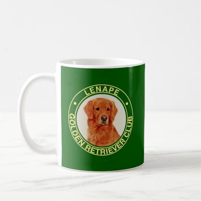 Caneca de café do clube do golden retriever de (Esquerda)