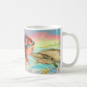 Caneca De Café Do "copo do beijo golfinho" da sereia por Schempp