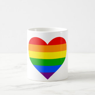 CANECA DE CAFÉ DO "CORAÇÃO ARCO-ÍRIS "