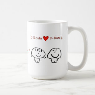 Caneca De Café Do "coração P-Dawg D-Koala "