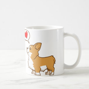 Caneca de café do Corgi do dia dos namorados