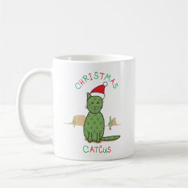 Caneca De Café Do "desenho engraçado do cacto de Catcus Natal"