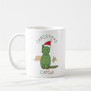 Caneca De Café Do "desenho engraçado do cacto de Catcus Natal"