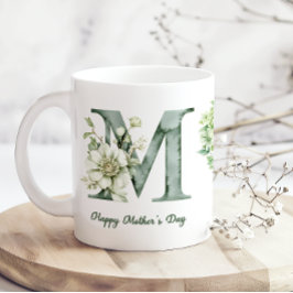 Caneca de Café do Dia das Mães com Hortênsia Verde