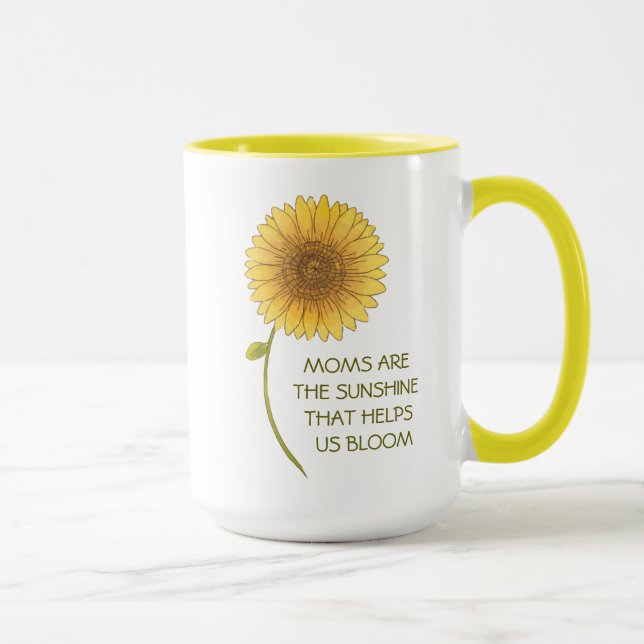 Caneca de Café do Dia das Mães Girassol (Direita)