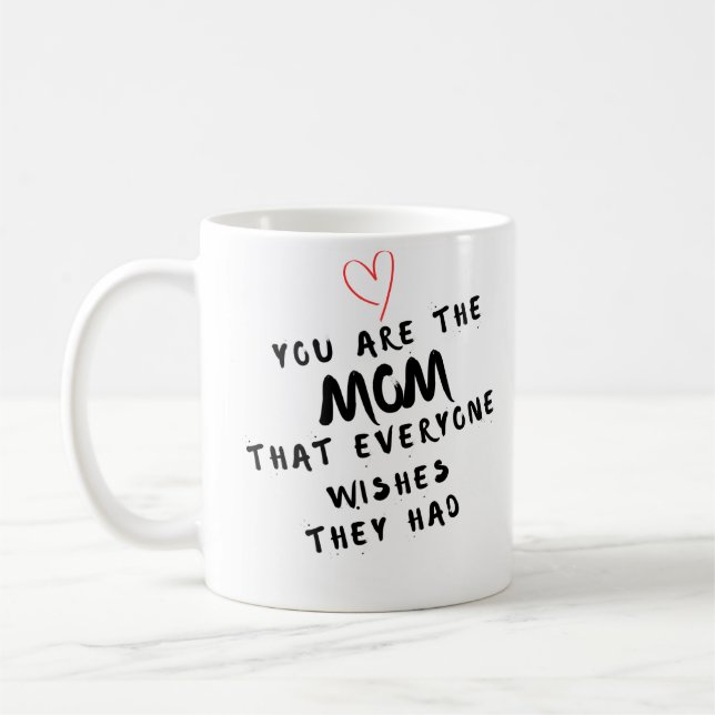 Caneca de café do Dia das Mães preta e branca edit (Esquerda)