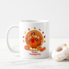 Caneca de café do Dia de Ação de Graças Feliz