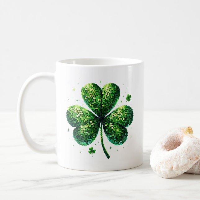 Caneca de café do Dia de São Patrício (Com Donut)