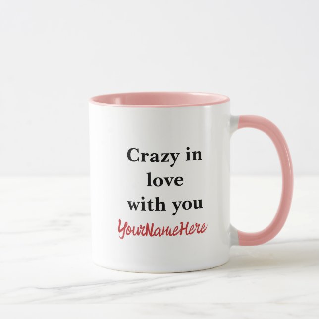 Caneca de Café do Dia dos Namorados com Coração Fl (Direita)