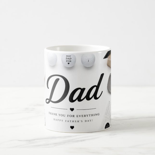 Caneca de café do Dia dos Pais Golf Dad (Centro)