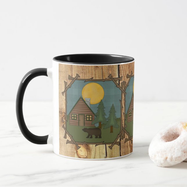 Caneca de café do divertimento da cabine do urso (Com Donut)