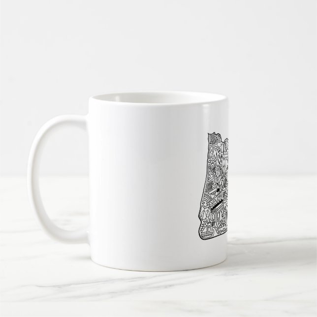 Caneca de café do Doodle de Oregon (Esquerda)