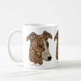 Caneca de café do Doodle de Whippet