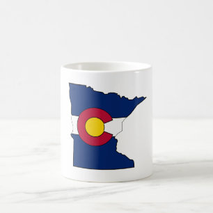 Caneca de café do esboço de Minnesota da bandeir