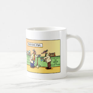 Caneca de café do estudo duplo cego