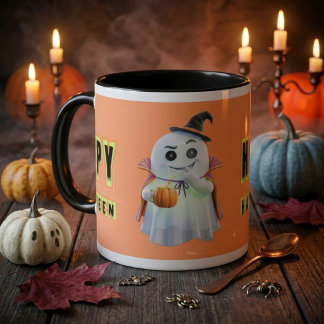 Caneca de Café do Fantasma da Temporada Assustador