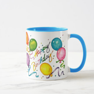 Caneca de café do feliz aniversario