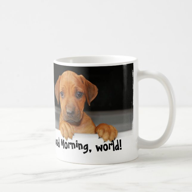 Caneca de café do filhote de cachorro de Rhodesian (Direita)