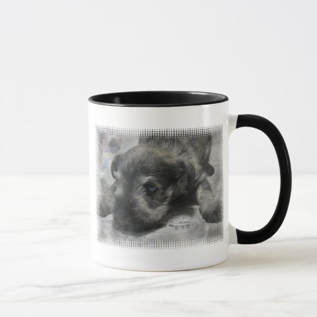 Caneca de café do filhote de cachorro do Schnauzer (Direita)