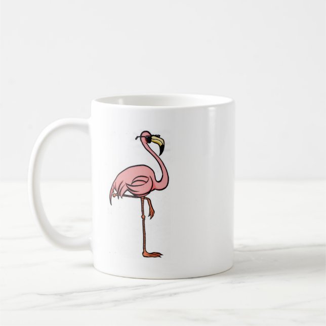 caneca de café do flamingo do divertimento (Esquerda)