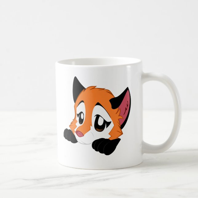 Caneca de café do Fox de Anthro (Direita)
